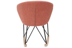 Miliboo Schaukelstuhl aus Samt-ähnlichen Stoff mit Terrakotta-Muster RHAPSODY* Schaukelstühle|Sessel