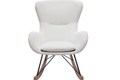 Miliboo Schaukelstuhl beige Cord-Stoff ESKUA* Schaukelstühle|Sessel