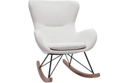 Miliboo Schaukelstuhl beige Cord-Stoff ESKUA* Schaukelstühle|Sessel