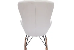Miliboo Schaukelstuhl beige Cord-Stoff ESKUA* Schaukelstühle|Sessel
