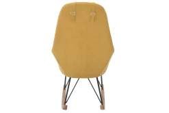 Miliboo Schaukelstuhl Kind Stoff Gelb Beine Metall und Holz JHENE* Design-sessel|Schaukelstühle