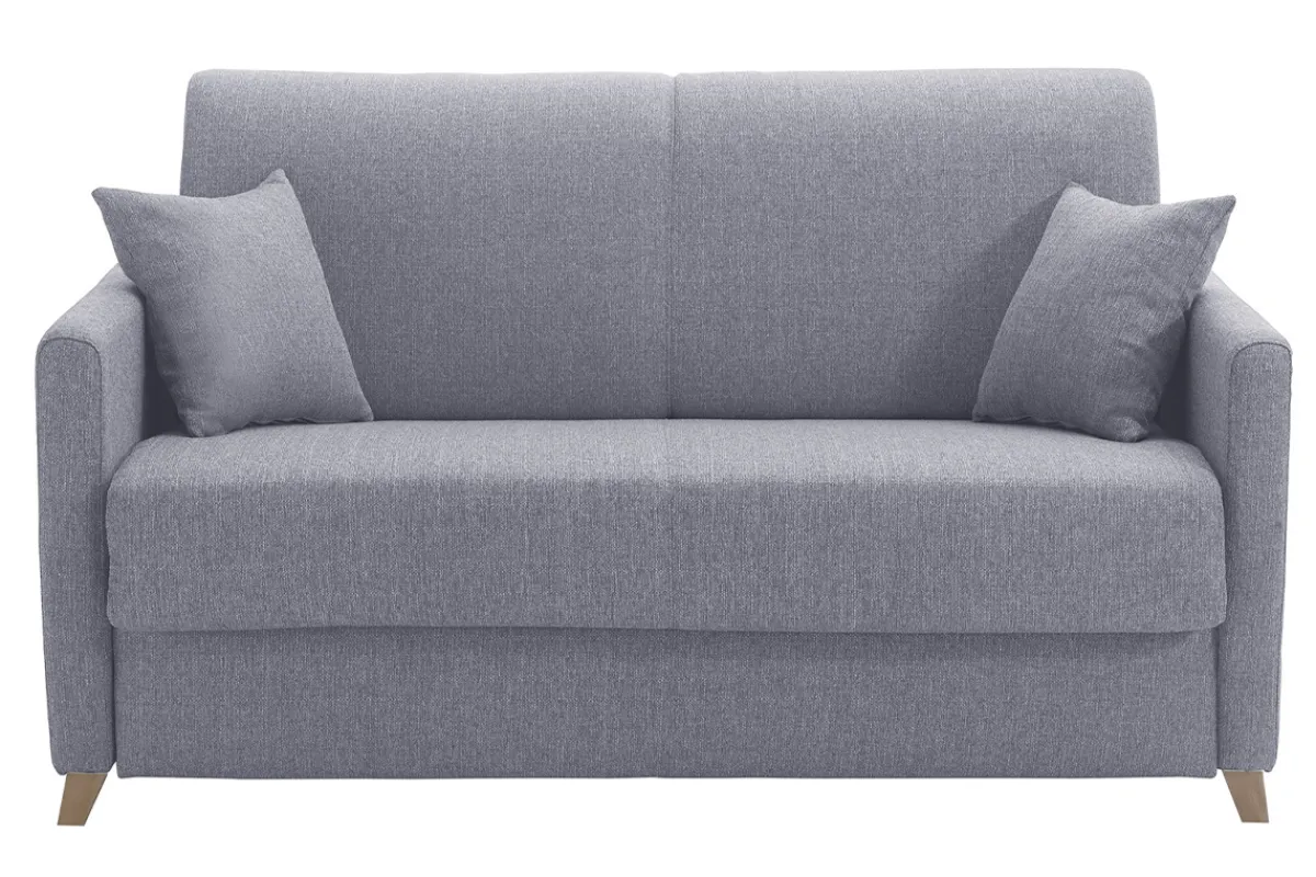 Miliboo Schlafcouch grau mit Matratze 13 cm 2-3-Sitzer SKANDY* Schlafsofas