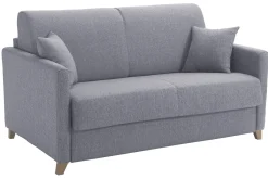 Miliboo Schlafcouch grau mit Matratze 13 cm 2-3-Sitzer SKANDY* Schlafsofas