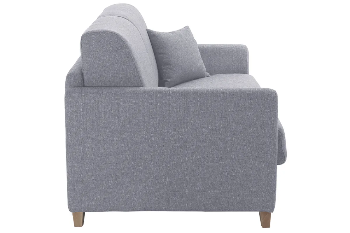Miliboo Schlafcouch grau mit Matratze 13 cm 2-3-Sitzer SKANDY* Schlafsofas