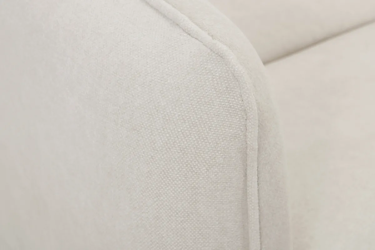 Miliboo Schlaf-Ecksofa modulierbar beiger Stoff mit Velours-Effekt und helles Holz 3-4 Sitzer ROMANE* Schlafsofas|Ecksofas