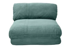 Miliboo Schlafsessel aus Cord in hellem Grünblau 1-Sitzer SPENCER* Schlafsessel