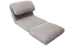 Miliboo Schlafsessel aus Cord in Hellgrau 1-Sitzer SPENCER* Schlafsessel
