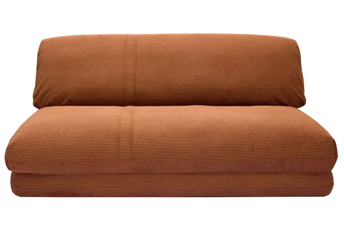 Miliboo Schlafsessel aus Cordstoff in Kupferbraun 2-Sitzer SPENCER* Schlafsessel
