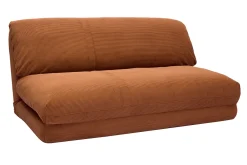 Miliboo Schlafsessel aus Cordstoff in Kupferbraun 2-Sitzer SPENCER* Schlafsessel