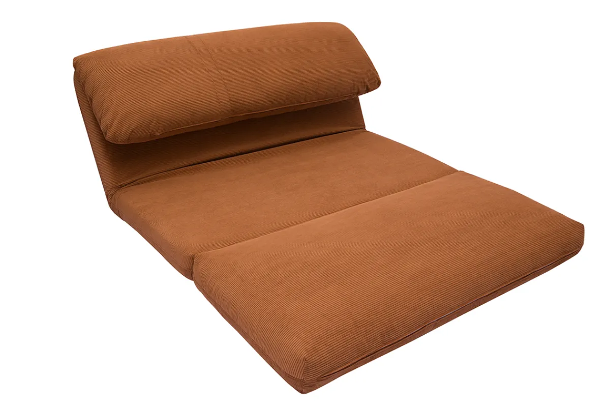 Miliboo Schlafsessel aus Cordstoff in Kupferbraun 2-Sitzer SPENCER* Schlafsessel