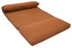 Miliboo Schlafsessel aus Cordstoff in Kupferbraun 2-Sitzer SPENCER* Schlafsessel