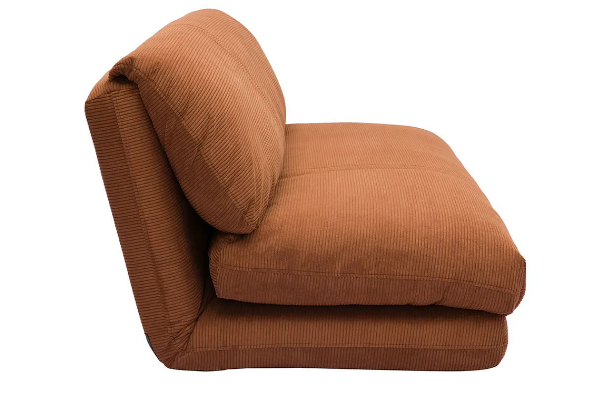 Miliboo Schlafsessel aus Cordstoff in Kupferbraun 2-Sitzer SPENCER* Schlafsessel