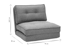 Miliboo Schlafsessel grau meliert SALLY*Kinder Schlafsessel|Kinderbetten