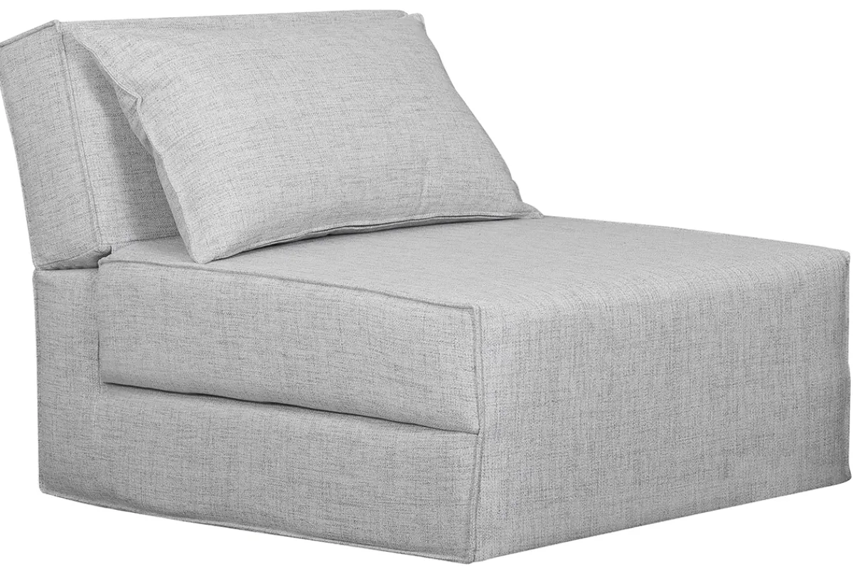 Miliboo Schlafsessel in hellgrauem Stoff 1-Sitzer VICTOR*Kinder Schlafsessel|Kinderbetten
