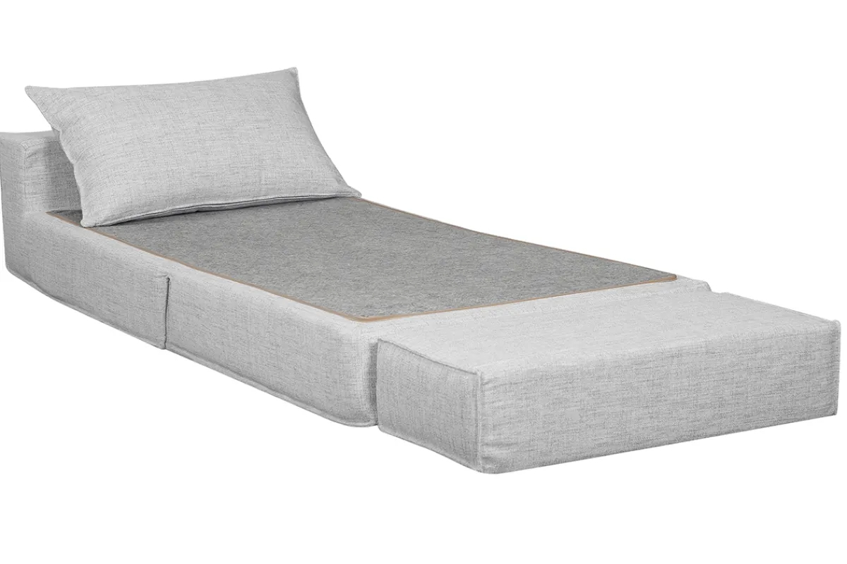 Miliboo Schlafsessel in hellgrauem Stoff 1-Sitzer VICTOR*Kinder Schlafsessel|Kinderbetten