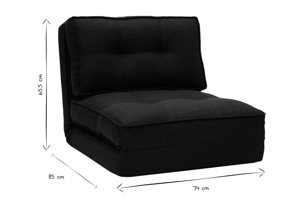 Miliboo Schlafsessel schwarz SALLY*Kinder Schlafsessel|Kinderbetten