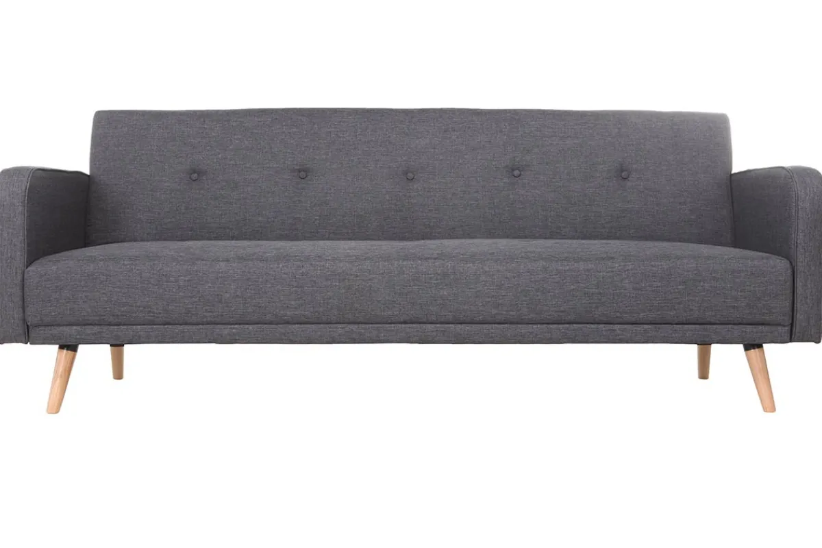 Miliboo Schlafsofa 3 Plätze skandinavisches Design Dunkelgrau ULLA* Schlafsofas