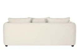 Miliboo Schlafsofa 3-4 Sitzer in hellbeigem Stoff mit Samteffekt und abziehbarem Bezug SACHA* Schlafsofas