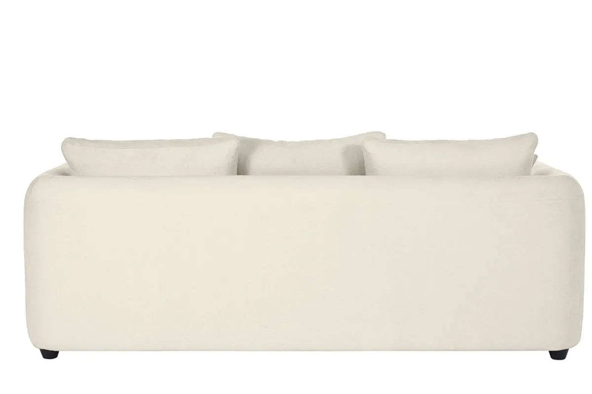 Miliboo Schlafsofa 3-4 Sitzer in hellbeigem Stoff mit Samteffekt und abziehbarem Bezug SACHA* Schlafsofas
