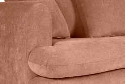 Miliboo Schlafsofa 3-4 Sitzer in terracottafarbenem Stoff mit Samteffekt und abziehbarem Bezug SACHA* Schlafsofas
