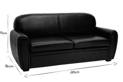 Miliboo Schlafsofa aus braunem Leder 3-Sitzer CLUB* Schlafsofas|Ledersofas