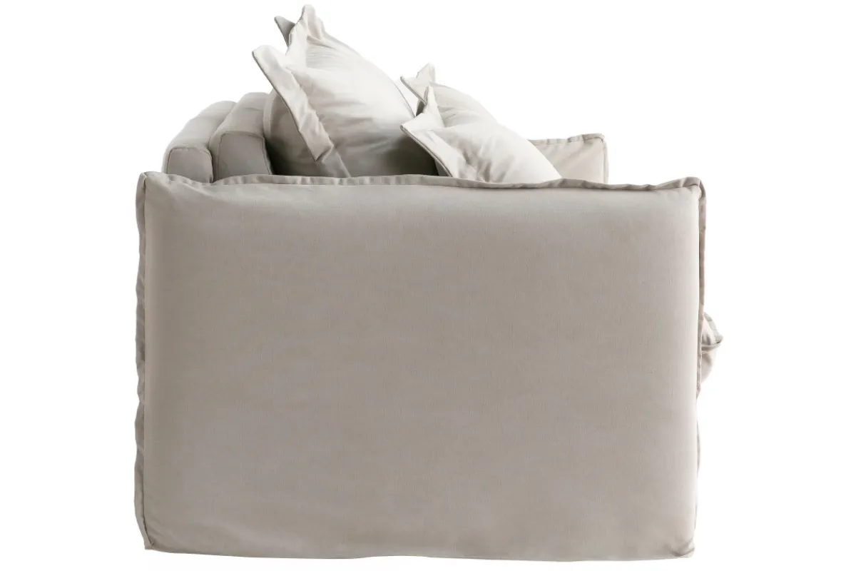 Miliboo Schlafsofa mit abnehmbarem Bezug aus beiger Baumwolle ALDO* Schlafsofas