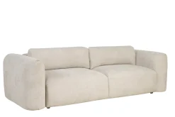 Miliboo Schlafsofa mit Bettkasten aus beigem Chenille-Veloursstoff 4-Sitzer CRUSH* Schlafsofas