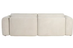 Miliboo Schlafsofa mit Bettkasten aus beigem Chenille-Veloursstoff 4-Sitzer CRUSH* Schlafsofas
