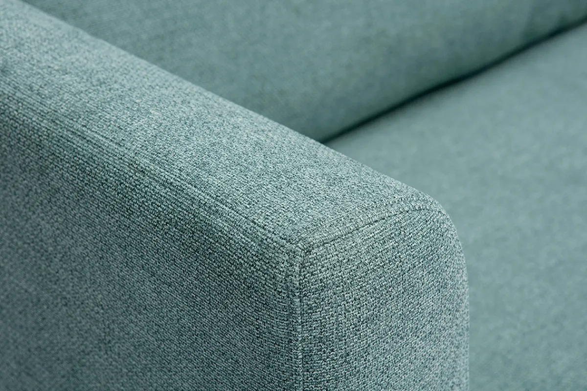 Miliboo Schlafsofa 2-Sitzer aus graugrünem Stoff LEON* Schlafsofas