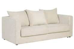 Miliboo Schlafsofa 3-Sitzer mit beigem Cordstoff mit Matratze 13cm BACIO* Design-sofas|Schlafsofas