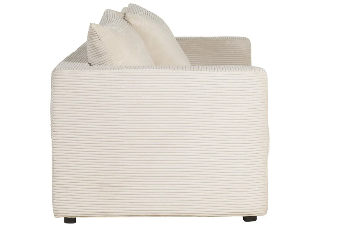 Miliboo Schlafsofa 3-Sitzer mit beigem Cordstoff mit Matratze 13cm BACIO* Design-sofas|Schlafsofas