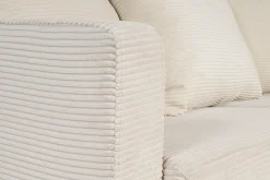 Miliboo Schlafsofa 3-Sitzer mit beigem Cordstoff mit Matratze 13cm BACIO* Design-sofas|Schlafsofas