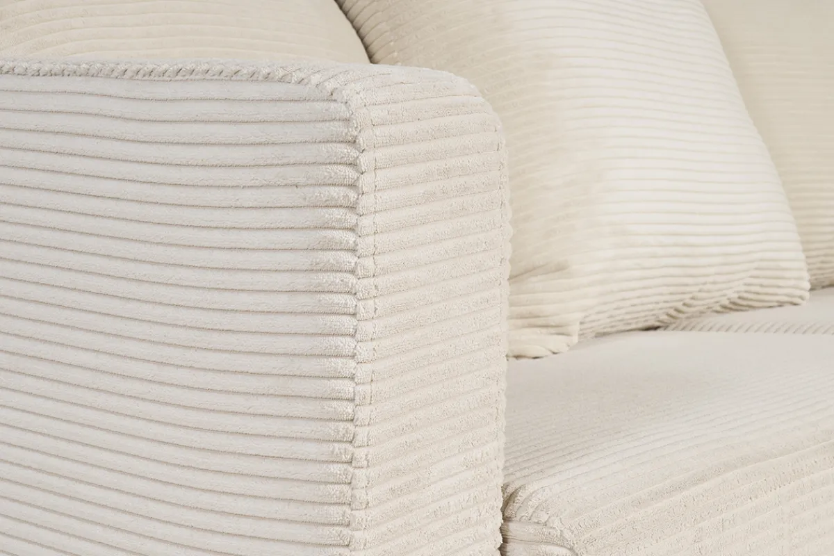 Miliboo Schlafsofa 3-Sitzer mit beigem Cordstoff mit Matratze 13cm BACIO* Design-sofas|Schlafsofas