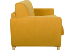 Miliboo Schlafsofa skandinavisch senfgelb und Holz GRAHAM* Schlafsofas