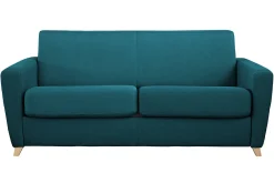 Miliboo Schlafsofa skandinavisch blaugrün und Holz GRAHAM* Schlafsofas