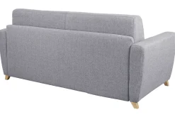 Miliboo Schlafsofa skandinavisch Hellgrau und Holz GRAHAM* Schlafsofas