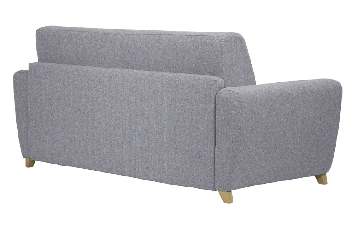 Miliboo Schlafsofa skandinavisch mit Matratze 18 cm hellgrauer Stoffbezug GRAHAM* Schlafsofas