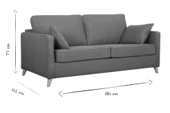 Miliboo Schlafsofa skandinavisch 3 Plätze naturbeige PAPEL* Schlafsofas