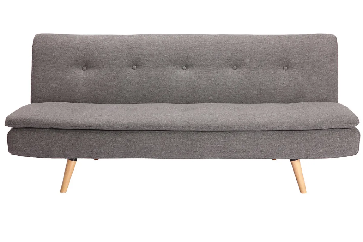 Miliboo Schlafsofa skandinavisch 3 Plätze Dunkelgrau SENSO* Schlafsofas
