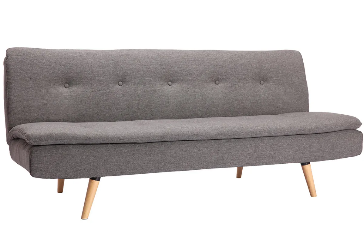 Miliboo Schlafsofa skandinavisch 3 Plätze Dunkelgrau SENSO* Schlafsofas