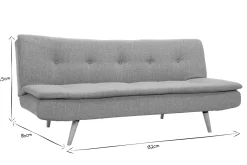 Miliboo Schlafsofa skandinavisch 3 Plätze Dunkelgrau SENSO* Schlafsofas