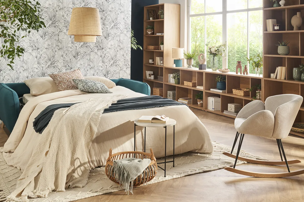 Miliboo Schlafsofa skandinavisch 3 Plätze grau anthrazit CREEP* Schlafsofas