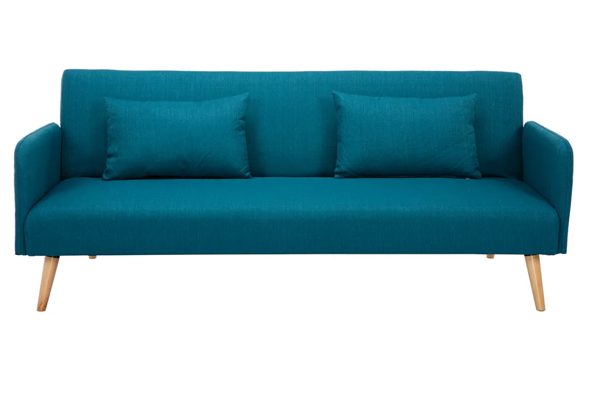 Miliboo Schlafsofa skandinavisch 3 Plätze blaugrün LULA* Schlafsofas