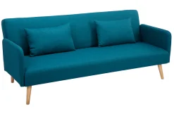 Miliboo Schlafsofa skandinavisch 3 Plätze blaugrün LULA* Schlafsofas