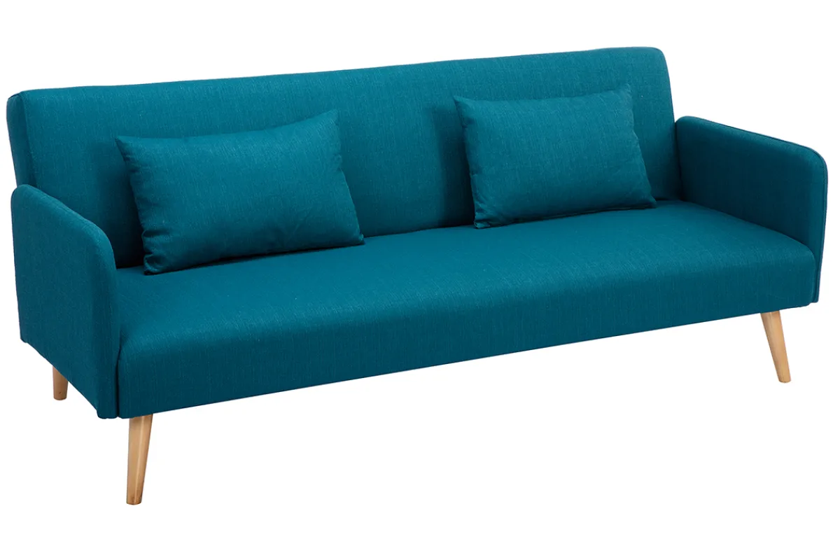 Miliboo Schlafsofa skandinavisch 3 Plätze blaugrün LULA* Schlafsofas