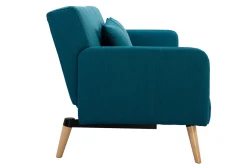 Miliboo Schlafsofa skandinavisch 3 Plätze blaugrün LULA* Schlafsofas