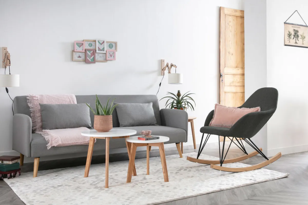 Miliboo Schlafsofa skandinavisch 3 Plätze blaugrün LULA* Schlafsofas
