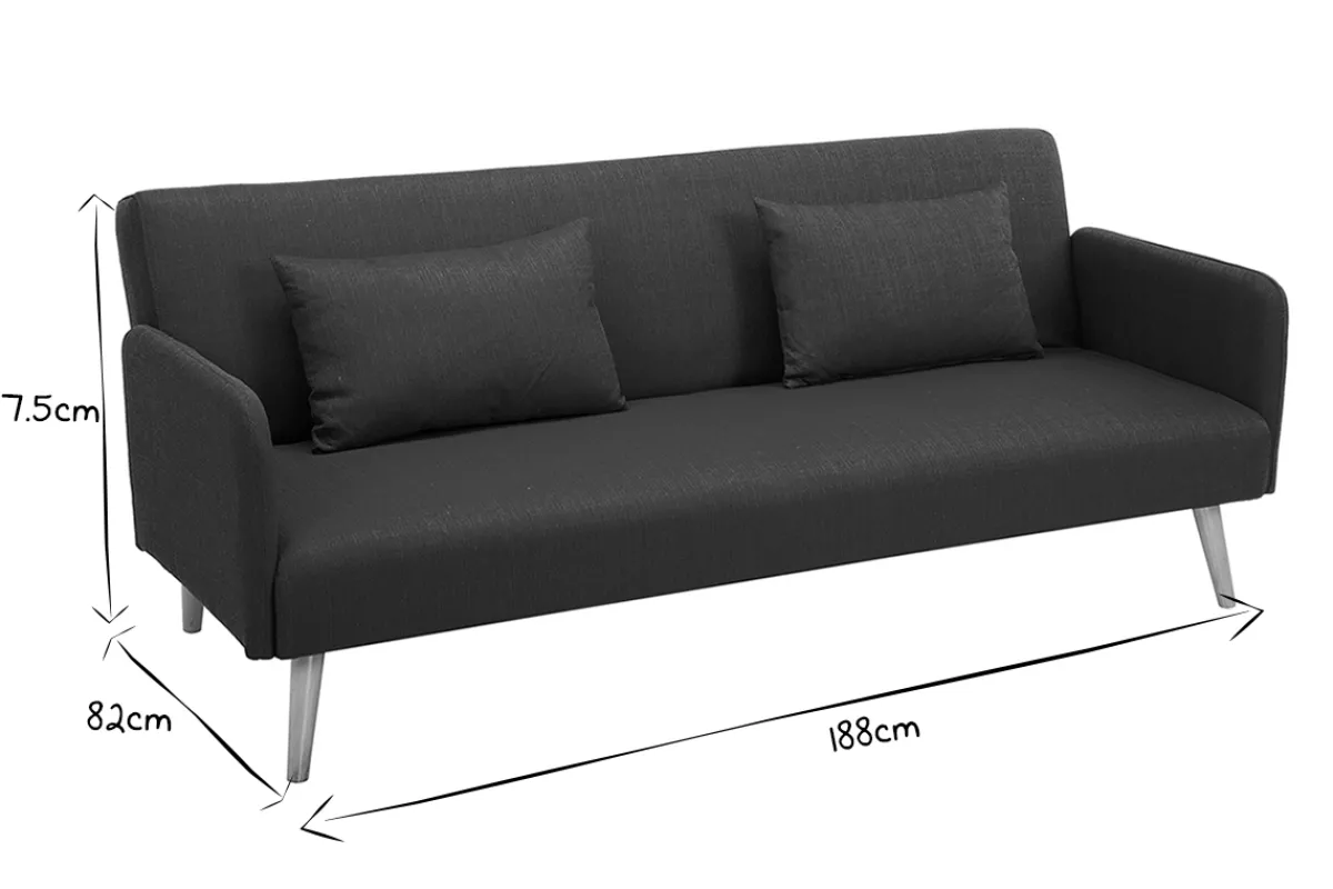 Miliboo Schlafsofa skandinavisch 3 Plätze blaugrün LULA* Schlafsofas