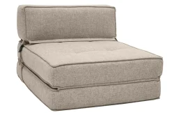 Miliboo Schlafsofa taupefarbener Stoff 1-Sitzer KATY* Schlafsessel