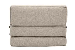 Miliboo Schlafsofa taupefarbener Stoff 1-Sitzer KATY* Schlafsessel